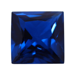 Synthetic Sapphire - Corundum Square (Chamfer) - Blue #35 (SQP)