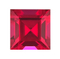 Synthetic Ruby - Corundum Square - red #5 (SQ)