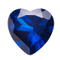 Synthetic Sapphire - Corundum Heart - Blue #35 (HS) 