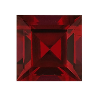 Synthetic Ruby - Corundum Square - red #8 (SQ) 