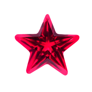 Synthetic Ruby - Corundum Star - red #5 (SS)