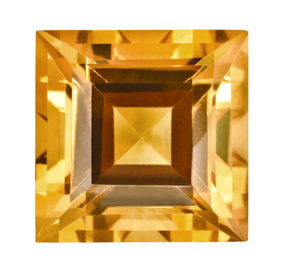 Cubic Zirconia - Square - Deep Yellow (SQ)