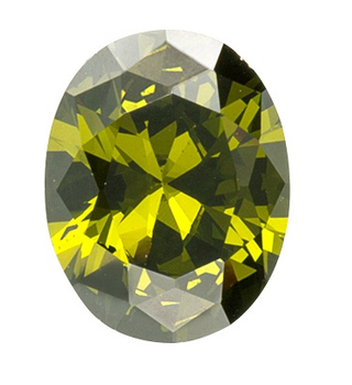 Cubic Zirconia - Oval - Green (OS)