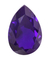 Cubic Zirconia - Pear - Purple A (PS)